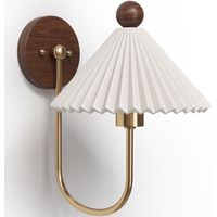 Gealterte Goldene Wandleuchte - Vintage Wandlampe - Leig Weiß