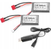 2 Stück 7,4 V 1000 mAh 18859 18858 RC-Akkus
