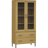 Bibliothèque avec pieds en métal Marron 85x35x172,5 Bois OSLO