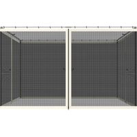 Zanzariera per Gazebo Tende di Ricambio Universale con Cerniere, 335x207cm - Nero e Beige