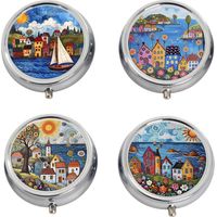 Portapillole in metallo Little Houses - Stile colorato e decorativo