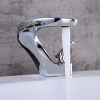 Robinet mitigeur pour évier de salle de bains Robinet mitigeur à levier unique Robinet mitigeur pour évier de salle de bains chromé
