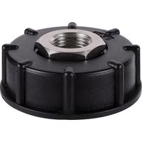 IBC S60X6 Wassertank-Adapter, Grobgewinde mit Schlauchanschluss, Edelstahl-Ventilauslauf-Armaturen (1/2 Zoll Innengewinde)