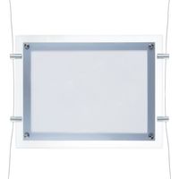 PrimeMatik - Cadre carré avec éclairage LED acrylique A3 495x372mm recto-verso pour affiche publicitaire o signe