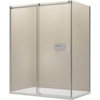 BERNSTEIN - Cabine de douche d'angle, verre clair 8mm, porte coulissante - NT806 FLEX 160x80x195cm
