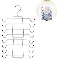 Cintre pliable en métal pour débardeurs, camisoles, soutiens-gorge, maillots de bain, ceintures et cravates : un rangement gain de place idéal pour votre placard.