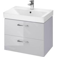 Cersanit Lara - Meuble avec lavabo, 46x59x38 cm, 2 tiroirs, gris S801-317-DSM
