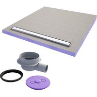 Jackon JACKOBOARD Aqua line vassoio per piastrelle facili con barra 180x90 cm + scarico orizzontale (4511207 + 4515478)