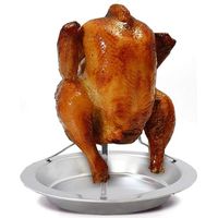 Plat de Cuisson pour Poulet, Support Vertical en Acier Lnoxydable pour Rôtir Les Poules et Les Rôtisseurs de Cuisson pour Cuisine, Artisanat, Barbecue, Accessoires de Cuisson épais