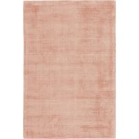 Tapis vintage en viscose rose poudré fait main - 200 x 140 cm