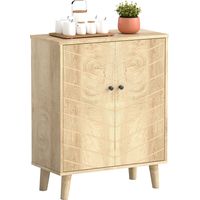 Mobile Multiuso Stile Vintage con Due Ripiani interni, 60x30x76cm