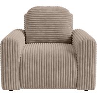 ELVIS - Fauteuil gros velours côtelé - Terracotta