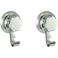 bestlock set 2 ganci cromati con fissaggio a ventosa.