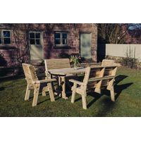 Ergo Wooden Garden 8 Seat Table Set 2X3B 2Xc
