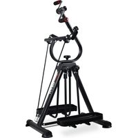 Fahrrad zur Muskelrehabilitation von Armen und Beinen mit Stepper und elastischen Liegestützenbündern in modularer und verstellbarer Ausführung.