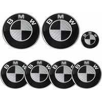 Readcly – Lot de 7 emblèmes BMW 82mm, 68mm, 45mm – ABS et aluminium – Résistance aux chocs, imperméabilité, inoxydabilité – Fixation 2 broches
