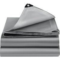 Bâche Imperméable, Bâche de Protection en Polyéthylène, UV Résistant Bache Camion, Pergola, Serre, Baches Imperméables pour Exterieur, Jardin, Tonnelle, Camping, Meubles, Argent-2x3m