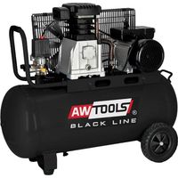 Awtools AC90 Compresseur 90 litres Noir 3,0 kW