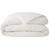 Housse de couette lin lavé blanc 240x220