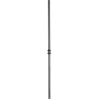 Barreau rond lisse avec fine bague double au centre - ø16mm et hauteur 1200mm - Fer forgé - DECO FER FORGE