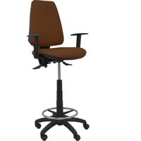 Elche S tabouret bali marron foncé avec accoudoirs réglables