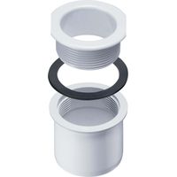 INEFA Ablaufstutzen zum Schrauben für Kastenrinne, PVC Einhangstutzen Dachrinnenzubehör, einfache Montage, Made in Germany - NW83/DN75 Weiß