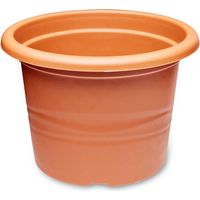 Garronda Pot de Fleurs Plastique Pot Rond pour Fleurs et Plantes GD-0022 (Terracotta, ⌀ 23cm H 16,5cm)