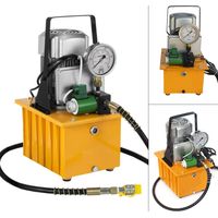 Pompa idraulica 220V 750W, Cilindro idraulico con pompa - Centralina idraulica elettrica con pressione dell'olio, Pompa magnetica, Pressa da officina, 2 MPa-70 MPa