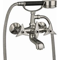Doppelhebelbedienung für die Installation von Badezimmerwaschbecken mit PVD-Edelstahlblende Mamoli Gio Ponti 1030F214002F PVD Stahl