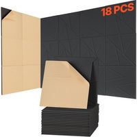 Panneau Acoustique - Lot de 18 Mousse Acoustique Mural