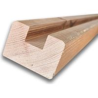 Cornice terminale in legno da 50 cm, profilo 60x43 mm a U 20x16 mm