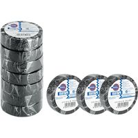 Lot de 10 rubans adhésifs Isotape noir – Ruban isolant électrique pour câblage – Résistant à l'humidité et à la chaleur – SKU 150S1148 – Eurocel