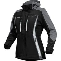 Leibwächter Sommer-Softshelljacke Damen FLXDS Gr. 48 schwarz/grau