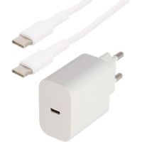 ERARD - KIT chargeur mural USB C 18 W+ cordon USB C M/M - blanc - 1m