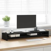 vidaXL Support d'écran en chêne noir 100 x 24 x 13 cm Bois d'ingénierie