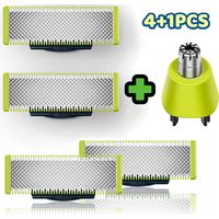 Pour Philips -lames de rechange avec tête de rechange pour tondeuse à poils du nez, paquet de 4 + 1