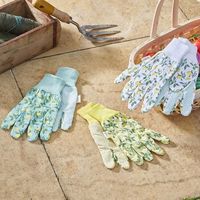 3x Briers Sicilian Lemon All Rounder Gardening Utility Garden Grip Gloves Medium