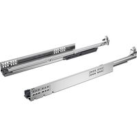 Hettich Unterbodenführung Quadro V6/D5 Silent System - Unterboden Vollauszug mit integrierter Dämpfung - Nennlänge 480mm, Stahl verzinkt