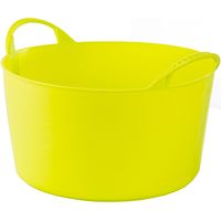 Capazo flexible Ø35x23cm de 12 litros de capacidad fabricado en plástico color verde pistacho