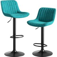 Tabourets de Bar,Lot de 2, Chaise de Cuisine Modernes, avec Dossier, pivotants et réglables en Hauteur, pour îlot et comptoir de Cuisine