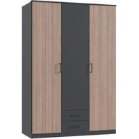 wimex Agia Kleiderschrank grau graphite 135 cm