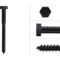 Tirefond noir M6 x 60 mm - Par 25 pièces