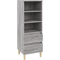 Credenza credenza cassettiera mobile contenitore organizer cucina soggiorno soggiorno alto Sonoma 40 x 36 x 110 cm pannelli compositi grigio 020035358