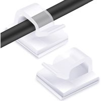 60 pezzi Fascette per cavi, Fascette adesive, Organizzatore per la gestione dei cavi, Chiusura autoadesiva, Clip per cavi elettrici, per la gestione dei cavi, Trasparente