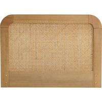 Tête de lit 90 cm en cannage et bois naturel – Hauteur 65 cm – Finitions arrondies – Fabriquée au Portugal – Livrée montée
