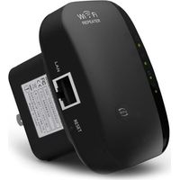 WiFi Répéteur Amplificateur, 300 Mbps Répéteur 2.4G WiFi Extender Avoir AP/Répéteur et WPS Fonction, avec RJ45 Câble Réseau