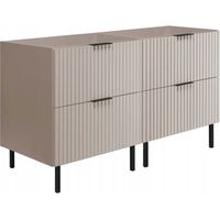 Rodan Waschbeckenunterschrank 120 cm, Beige Matt, 46 x 120 x 77 cm, MDF, feuchtraumgeeignet, Badmöbel Unterschrank
