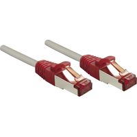 LINDY 47841 RJ45 Netzwerkkabel, Patchkabel CAT 6 S/FTP 7.50 m Grau mit Rastnasenschutz 1 St.
