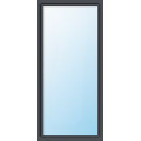 Meeth – Porte de fenêtre PVC 1 vantail – Triple vitrage Uw 0,9 W/m²K – Oscillo-battant – Largeur 100 cm, hauteur 200 cm – Blanc/titan