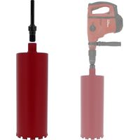 Diamantbohrkrone Ø 159 mm mit Adapter für Bohrmaschine und SDS-max-Bohrhammer